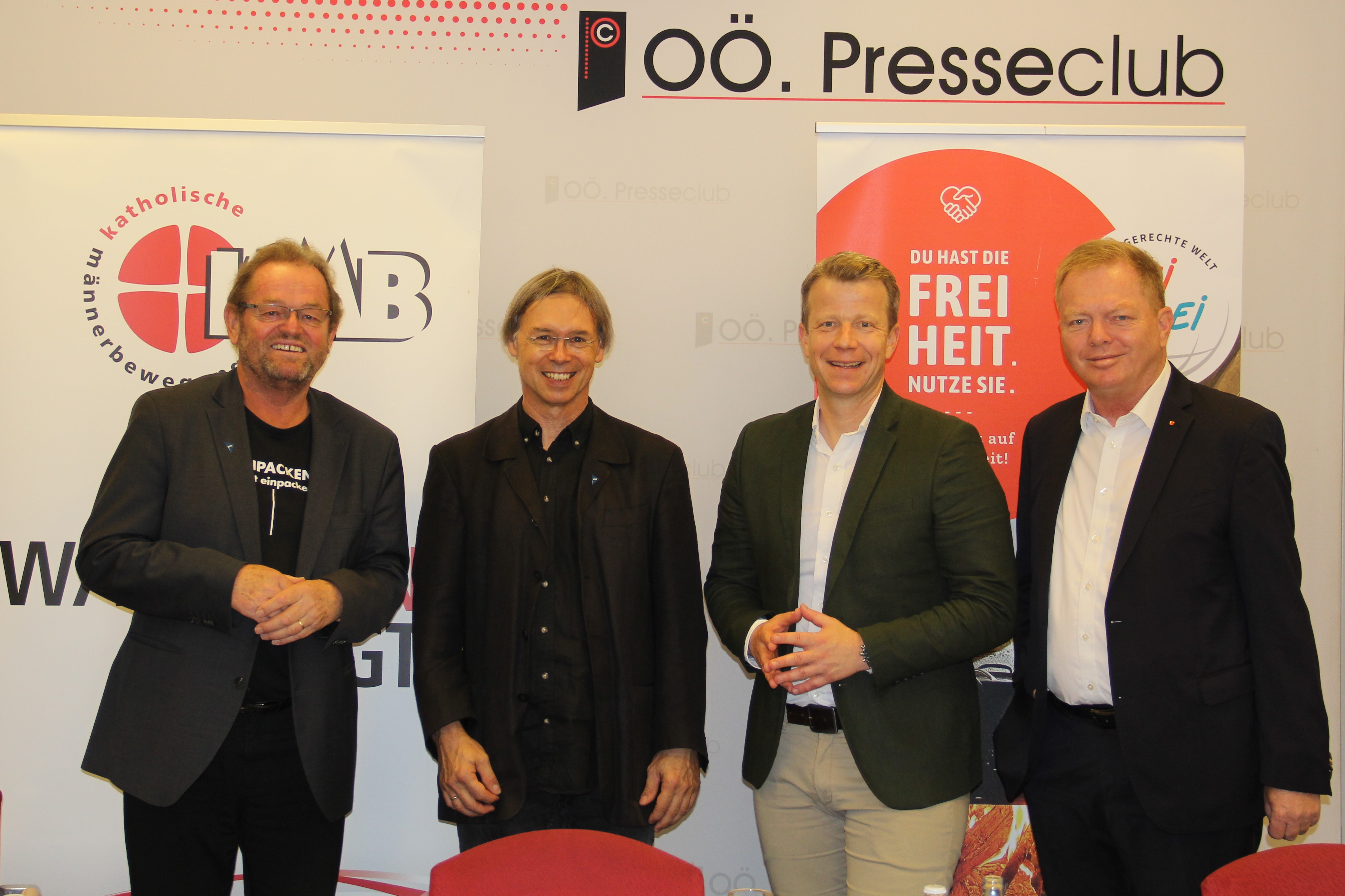 v.l.n.r: Ferdinand Kaineder, Bernhard Steiner, Paul Eiselsberg, Peter Riegl