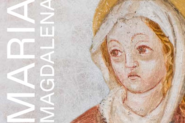 Ein Bild von Maria Magdalena, es handelt sich um ein Detail der Titelseite eines Buches 
