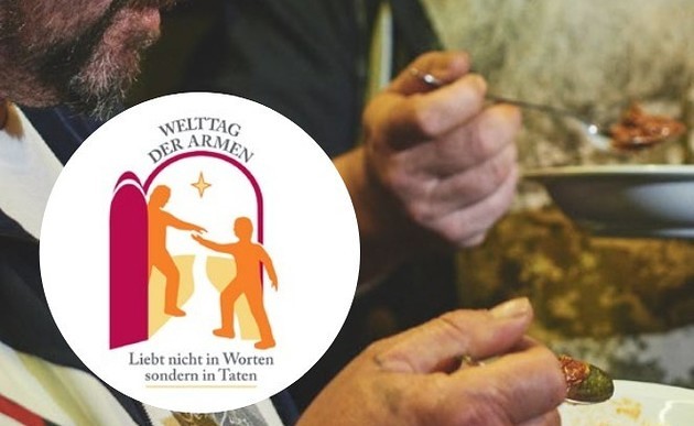 Caritas-Folder zum Welttag der Armen (Ausschnitt) / Caritas Wien