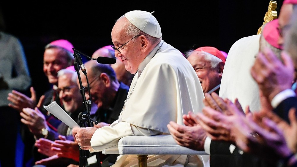 Papst Franziskus beim Mittelmeertreffen in Marseille / Copyright 2023, KNA GmbH, www.kna.de, All Rights Reserved
