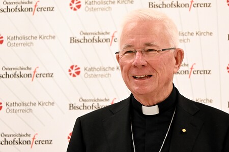 Der Vorsitzende der Österreichischen Bischofskonferenz bei der Pressekonferenz zur Herbstvollversammlung der Bischöfe am 7. November 2025 in Wien
