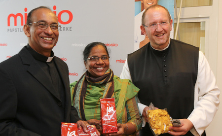 P. Matthew Hubby, Sr. Aruna George und Pater Karl Wallner / missio.at