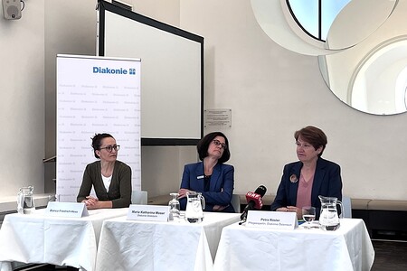 Pressekonferenz am 21. September 2026 in Wien - (v.l.) Bianca Friedrich-Hess, Maria Katharina Moser und Petra Rösler