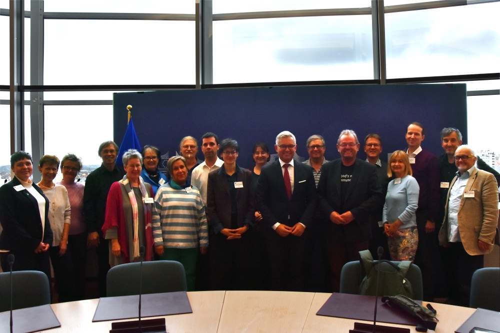 Gruppenfoto der Teilnehmenden der Reise der Katholischen Aktion Österreich nach Brüssel